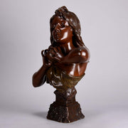 Villanis Fille d'Ève - Art Nouveau Bronze - Hickmet Fine Arts 