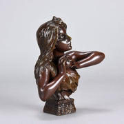 Villanis Fille D'Eve - Art Nouveau Bronze Bust - Hickmet Fine Arts