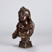 Villanis Fille D'Eve - Art Nouveau Bronze Bust - Hickmet Fine Arts
