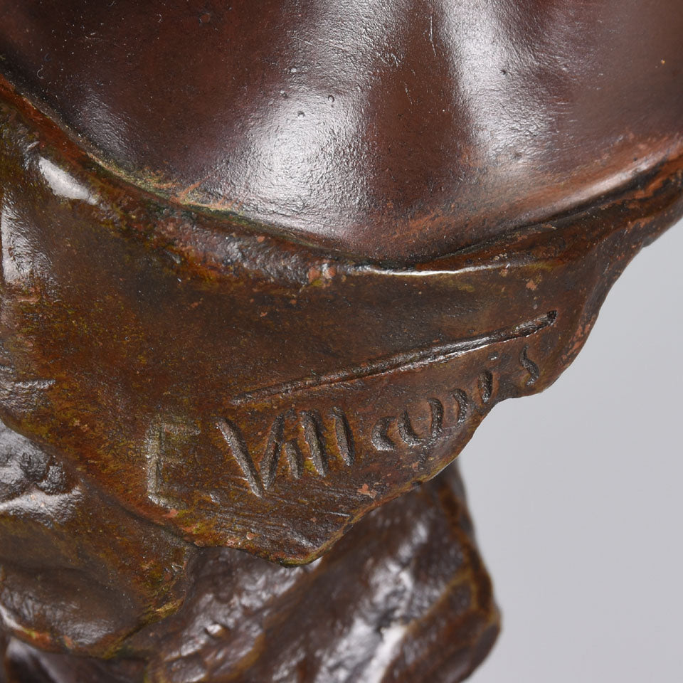Villanis Fille D'Eve - Art Nouveau Bronze Bust - Hickmet Fine Arts