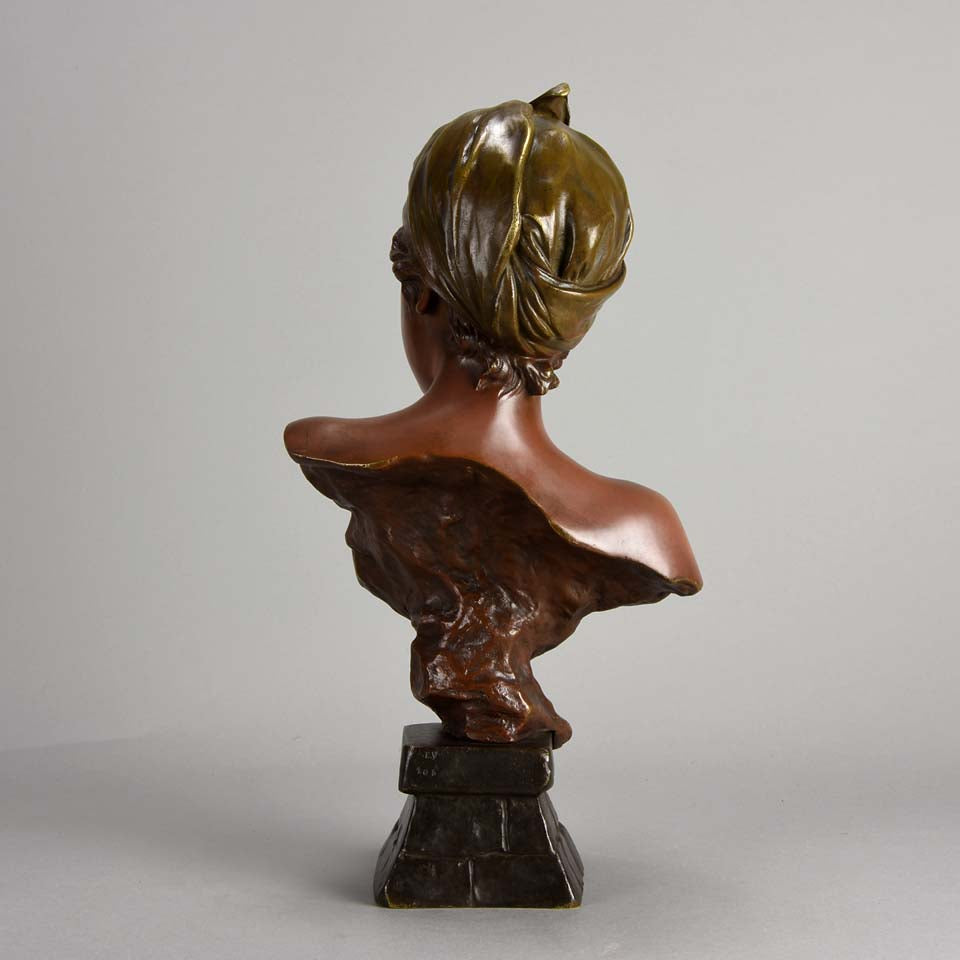 Emmanuel Villanis Javotte Art Nouveau Bronze Bust 