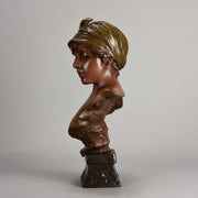 Emmanuel Villanis Javotte Art Nouveau Bronze Bust 