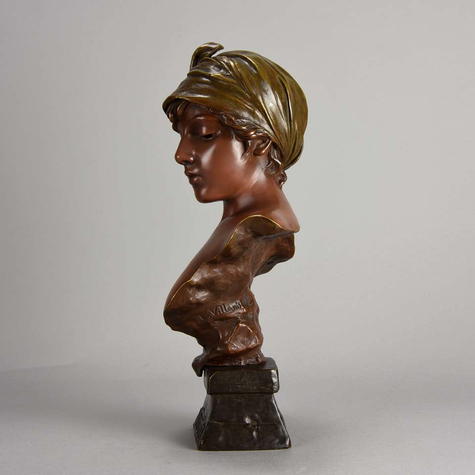 Emmanuel Villanis Javotte Art Nouveau Bronze Bust 