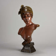 Emmanuel Villanis Javotte Art Nouveau Bronze Bust 