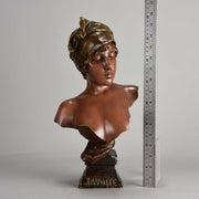 Emmanuel Villanis Javotte Art Nouveau Bronze Bust 