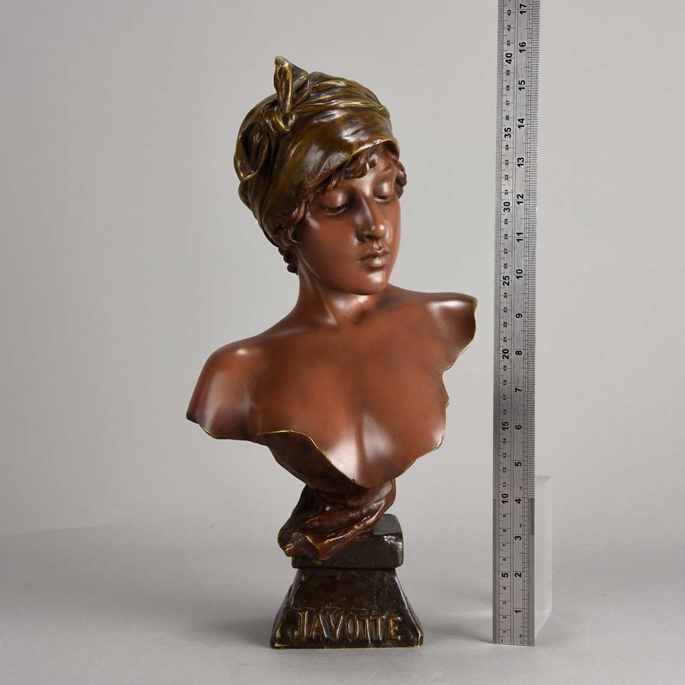 Emmanuel Villanis Javotte Art Nouveau Bronze Bust 