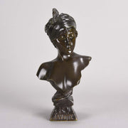 Art Nouveau Bronze Bust by Emmanuel Villanis Javotte