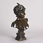 Art Nouveau Bronze Bust by Emmanuel Villanis Javotte