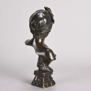Art Nouveau Bronze Bust by Emmanuel Villanis Javotte