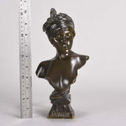 Art Nouveau Bronze Bust by Emmanuel Villanis Javotte