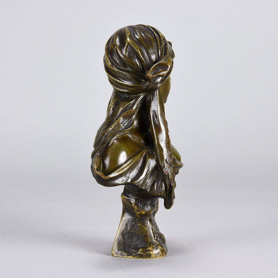 Villanis Miarka - Art Nouveau Bronze Bust - Hickmet Fine Arts