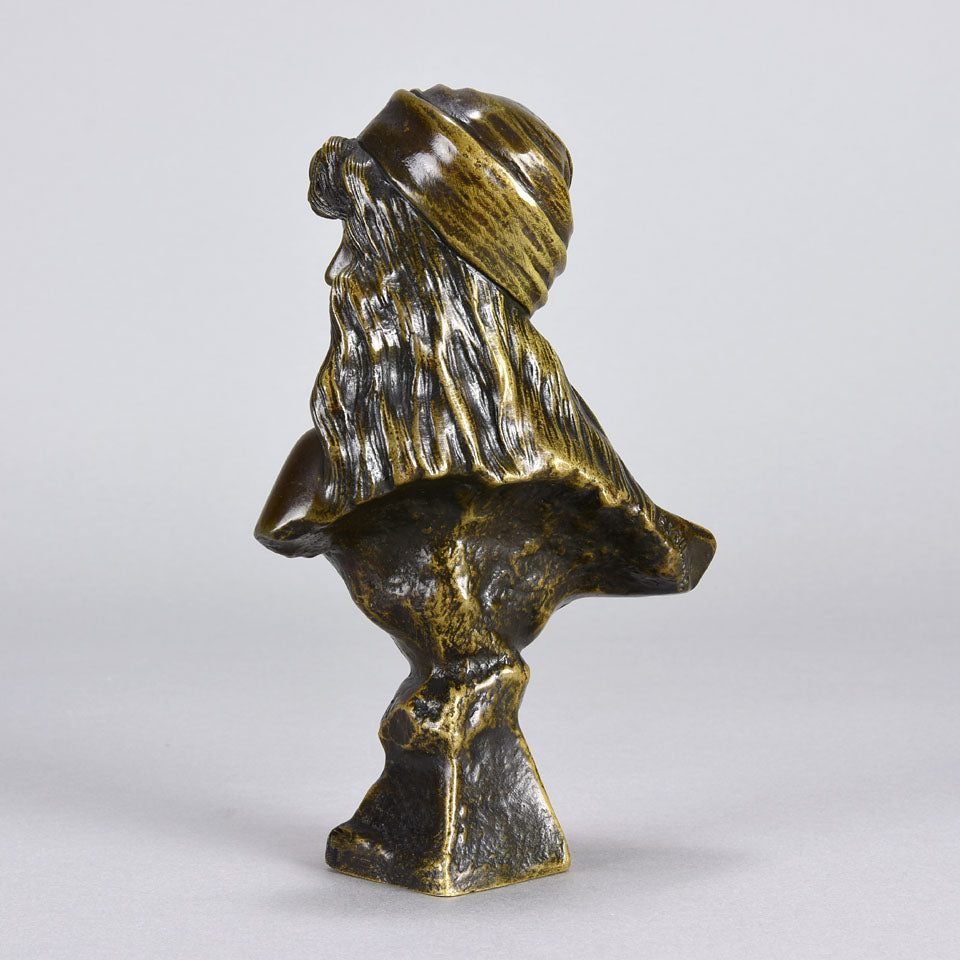 Villanis Miarka - Art Nouveau Bronze Bust - Hickmet Fine Arts