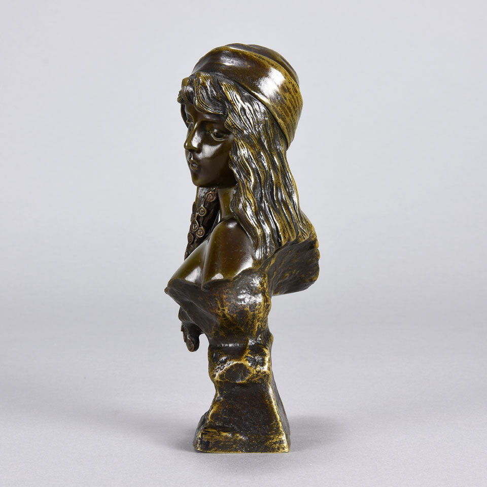 Villanis Miarka - Art Nouveau Bronze Bust - Hickmet Fine Arts