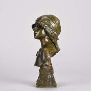 Villanis Saida Art Nouveau Bronze Bust