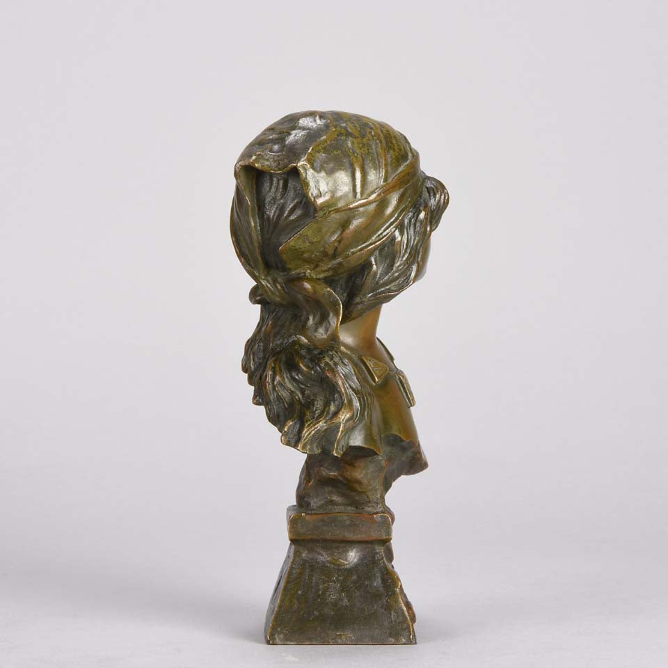 Villanis Saida Art Nouveau Bronze Bust