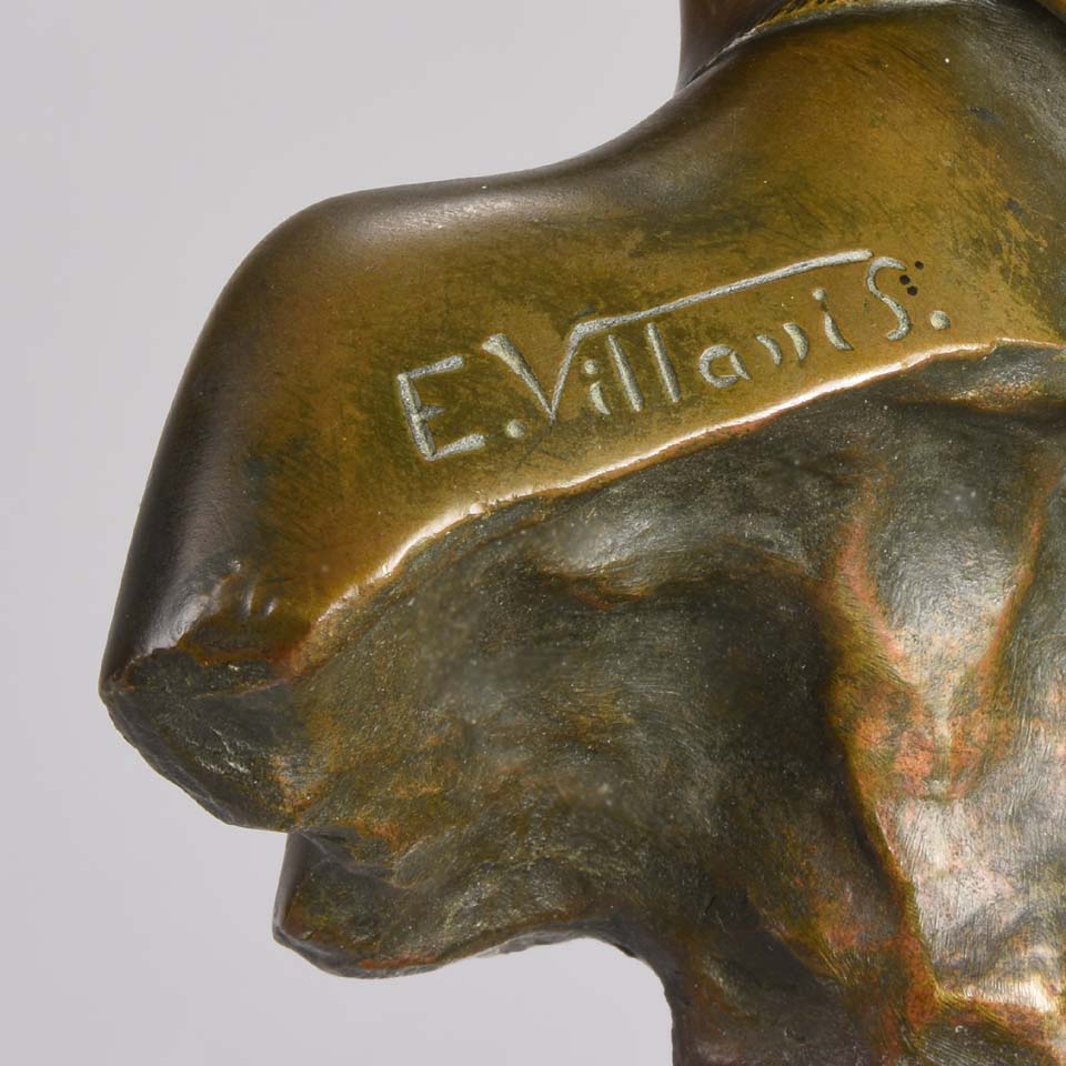 Villanis Saida Art Nouveau Bronze Bust