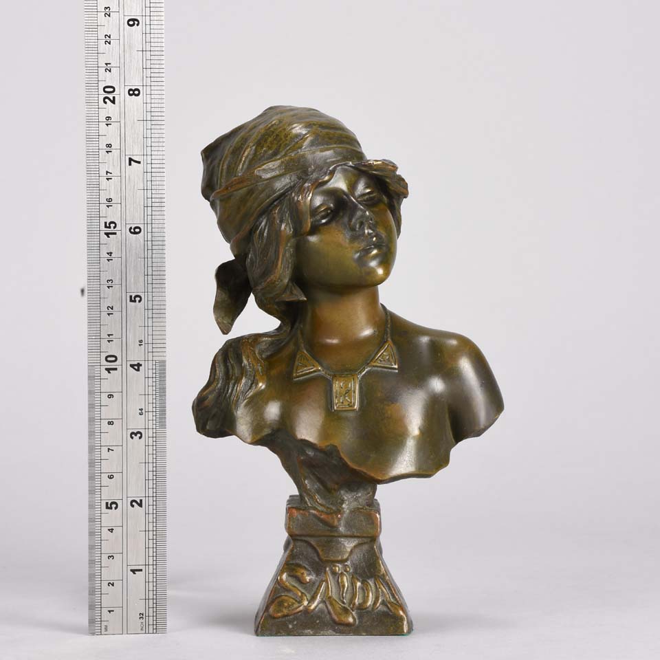 Villanis Saida Art Nouveau Bronze Bust