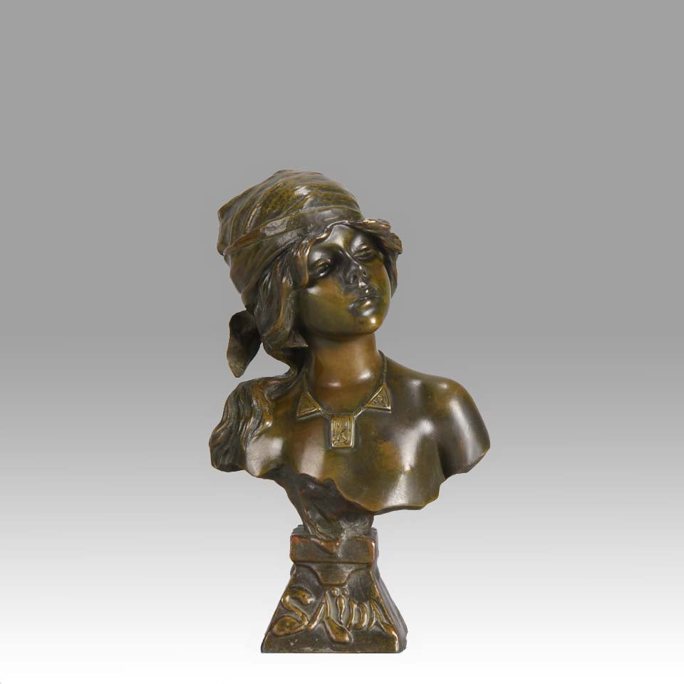 Villanis Saida Art Nouveau Bronze Bust