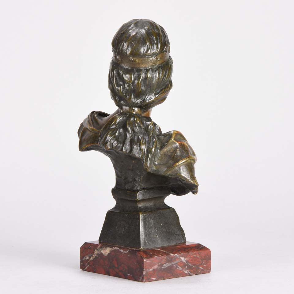 Emmanuel Villanis La Sibylle Art Nouvea Bronze Bust