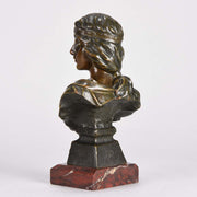 Emmanuel Villanis La Sibylle Art Nouvea Bronze Bust