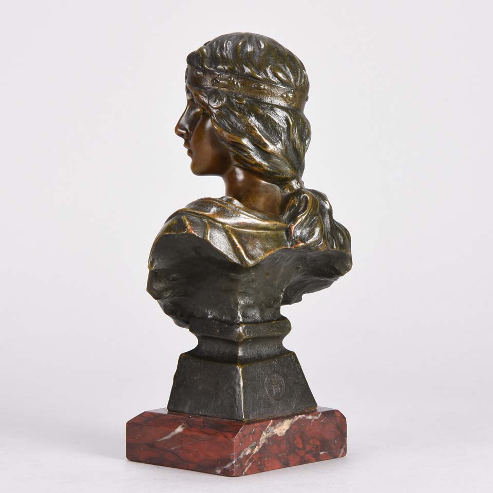 Emmanuel Villanis La Sibylle Art Nouvea Bronze Bust