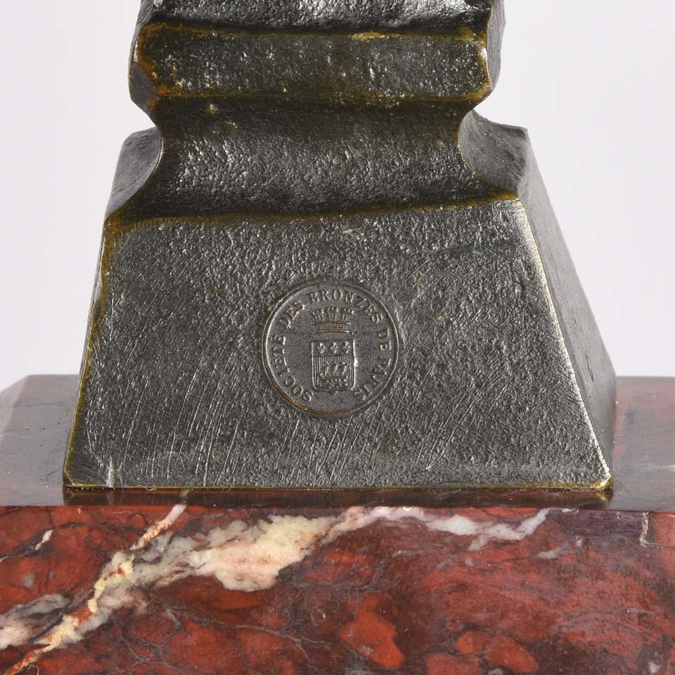 Emmanuel Villanis La Sibylle Art Nouvea Bronze Bust