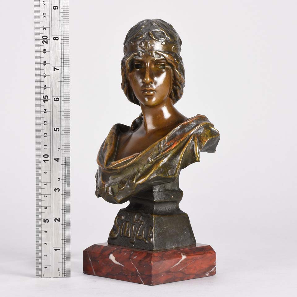 Emmanuel Villanis La Sibylle Art Nouvea Bronze Bust