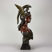 Villanis Walkyrie Art Nouveau Bronze Bust 