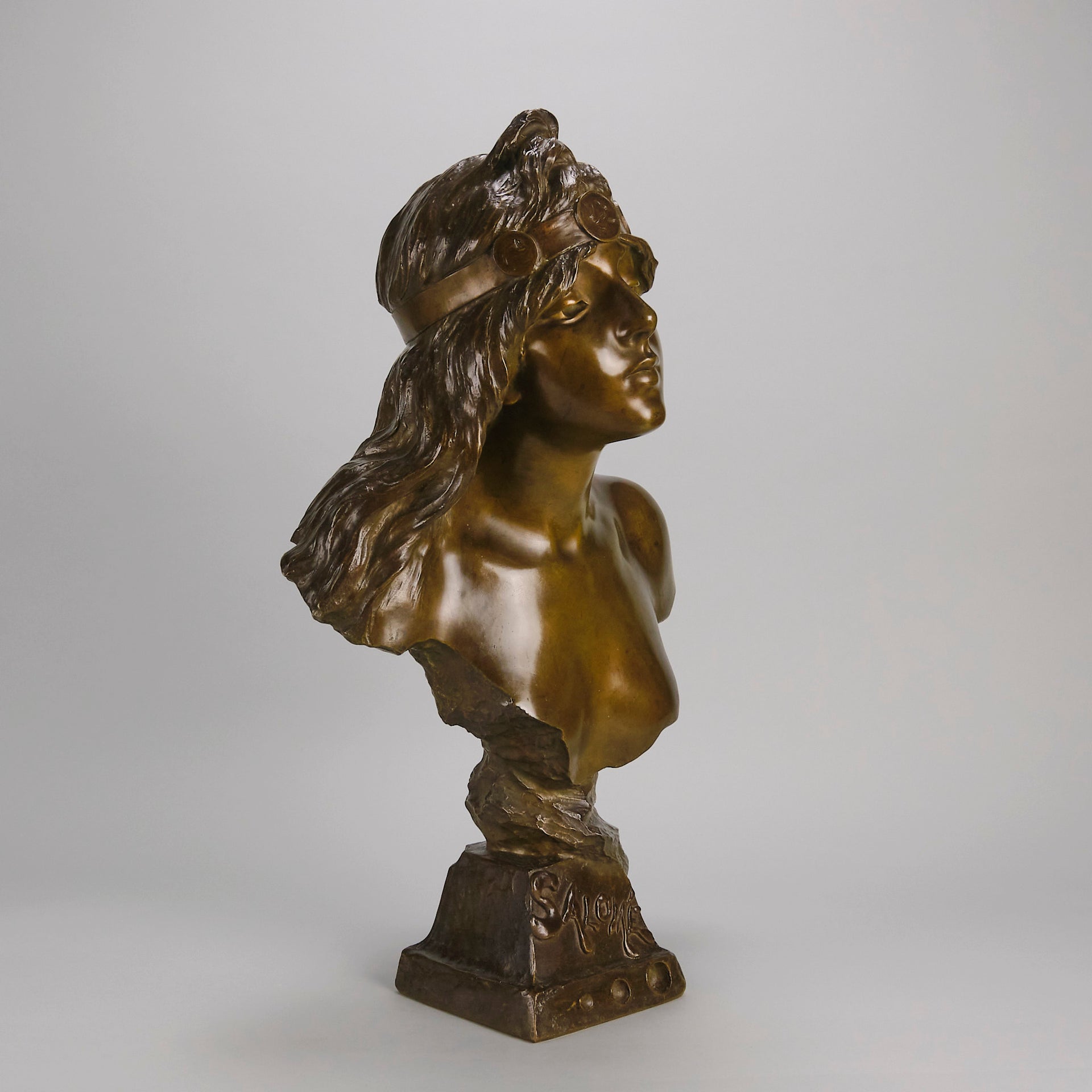 Art Nouveau bronze Villanis bust - Salome