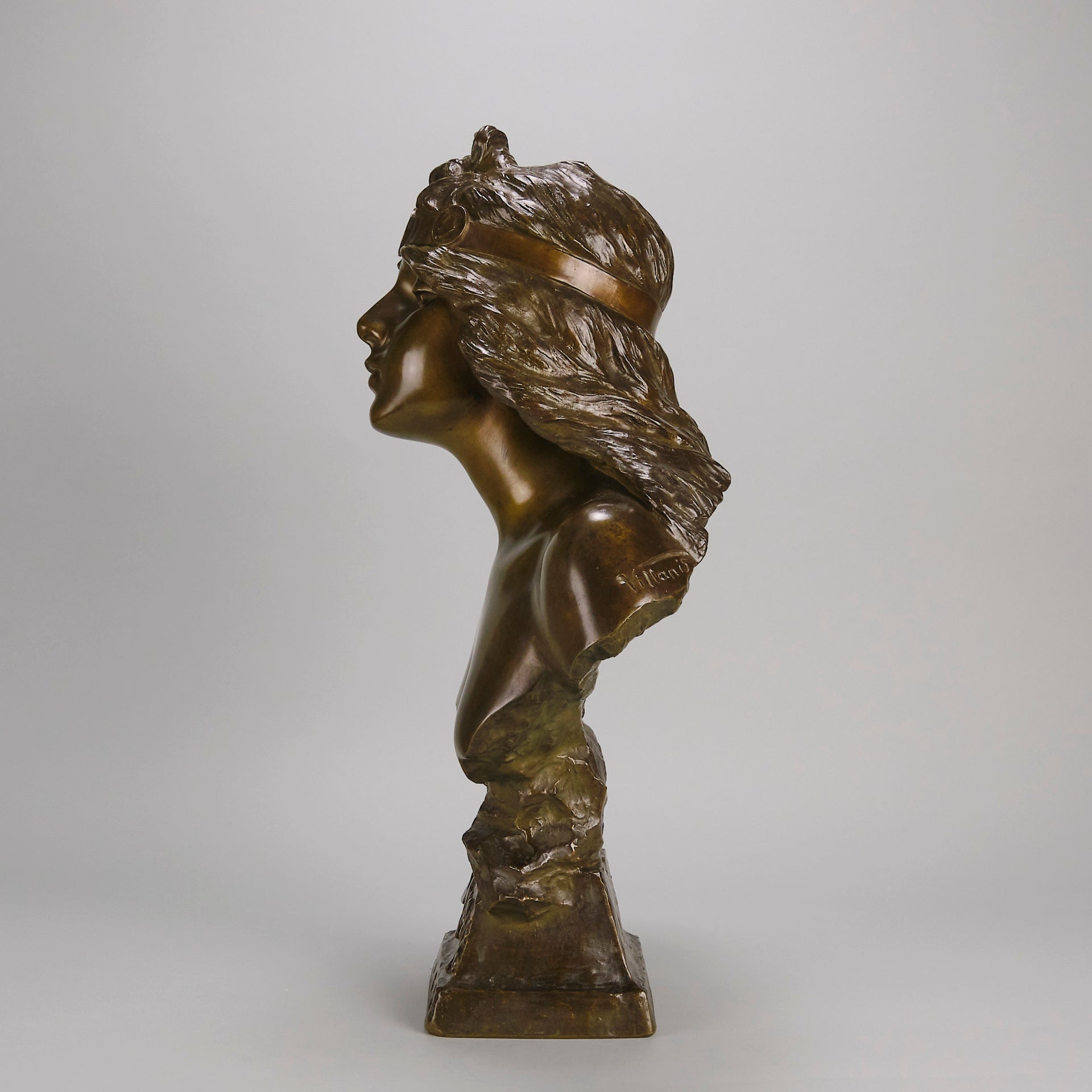 Art Nouveau bronze Villanis bust - Salome