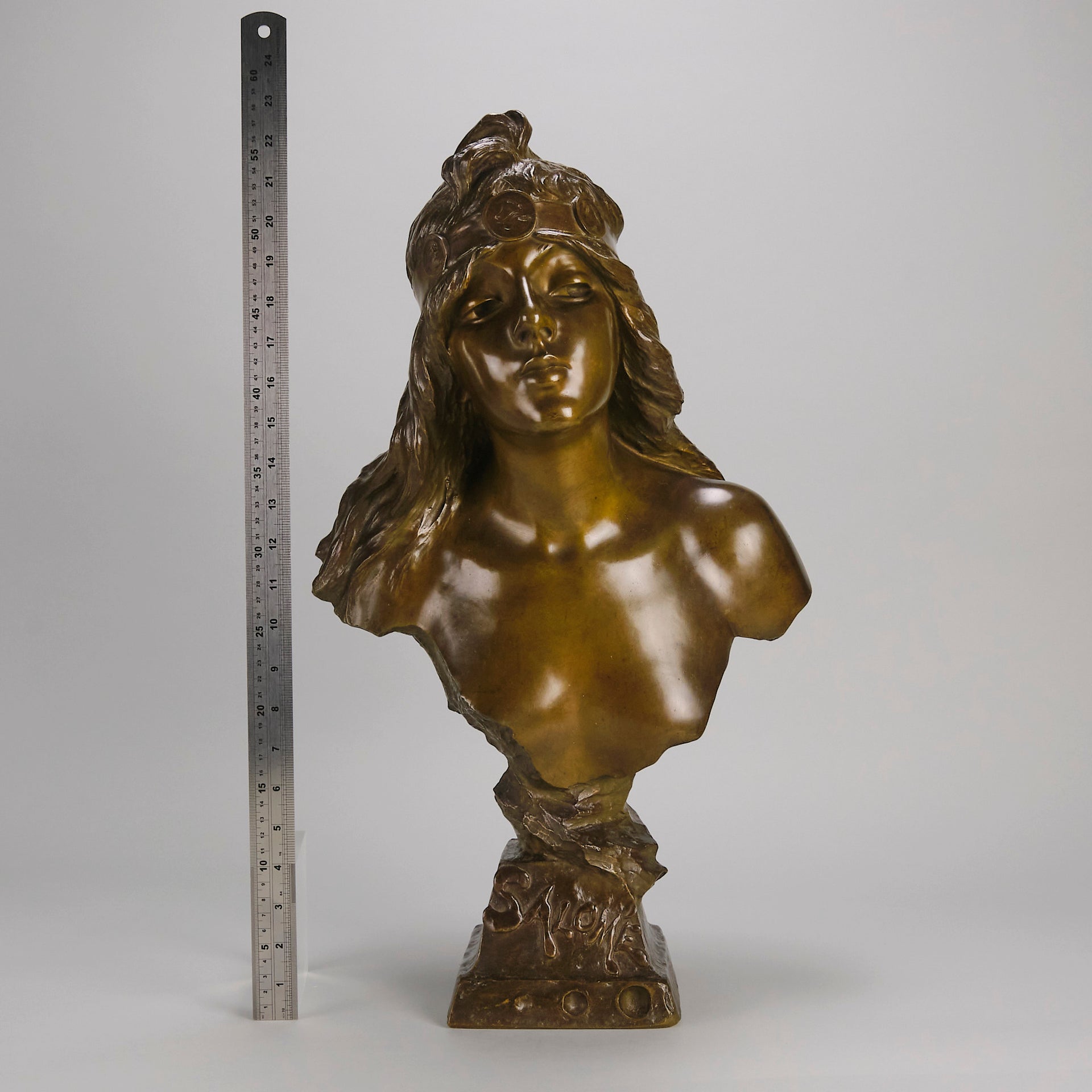 Art Nouveau bronze Villanis bust - Salome
