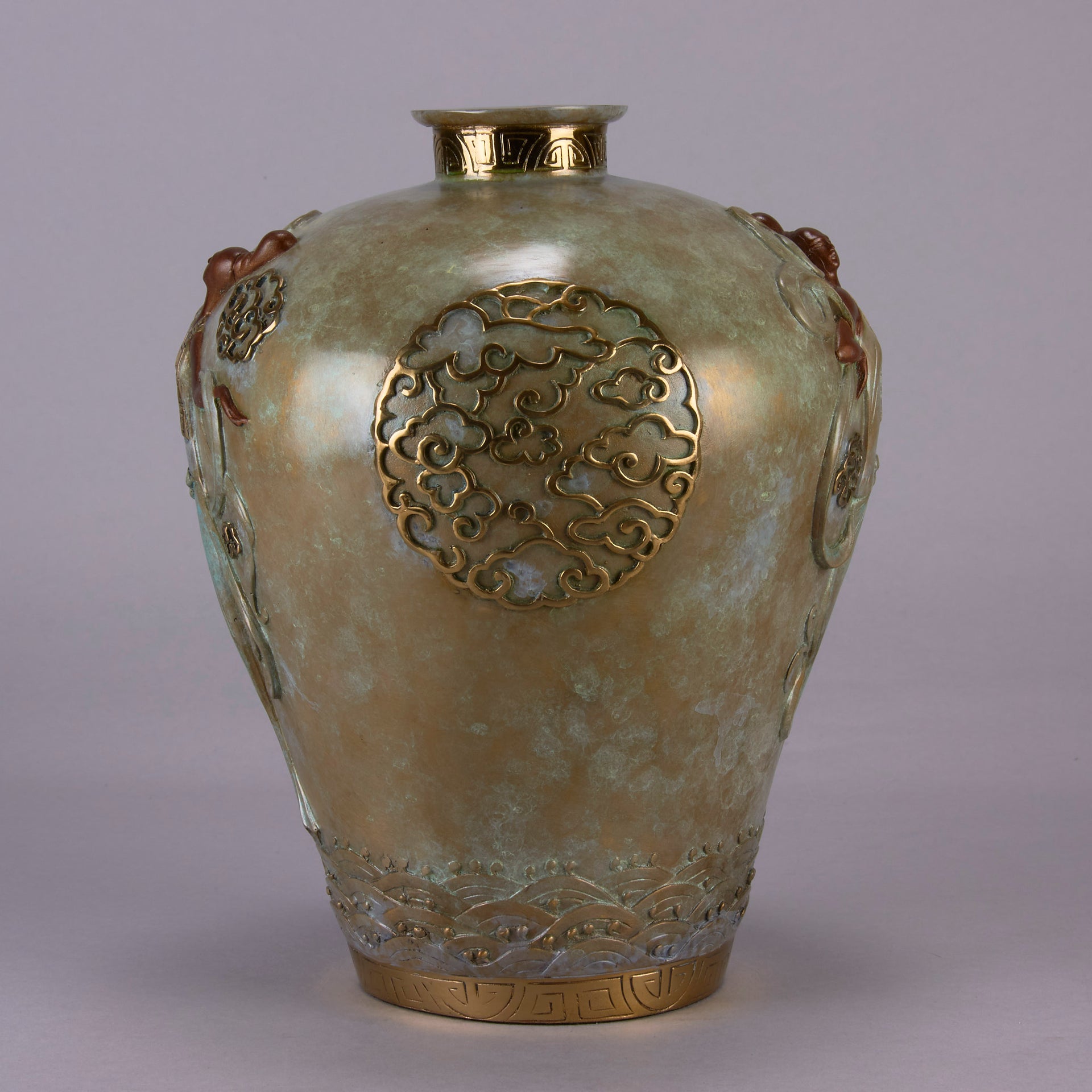 Erte Vase - Oriental Mystery Bronze Vase - Hickmet Fine Arts