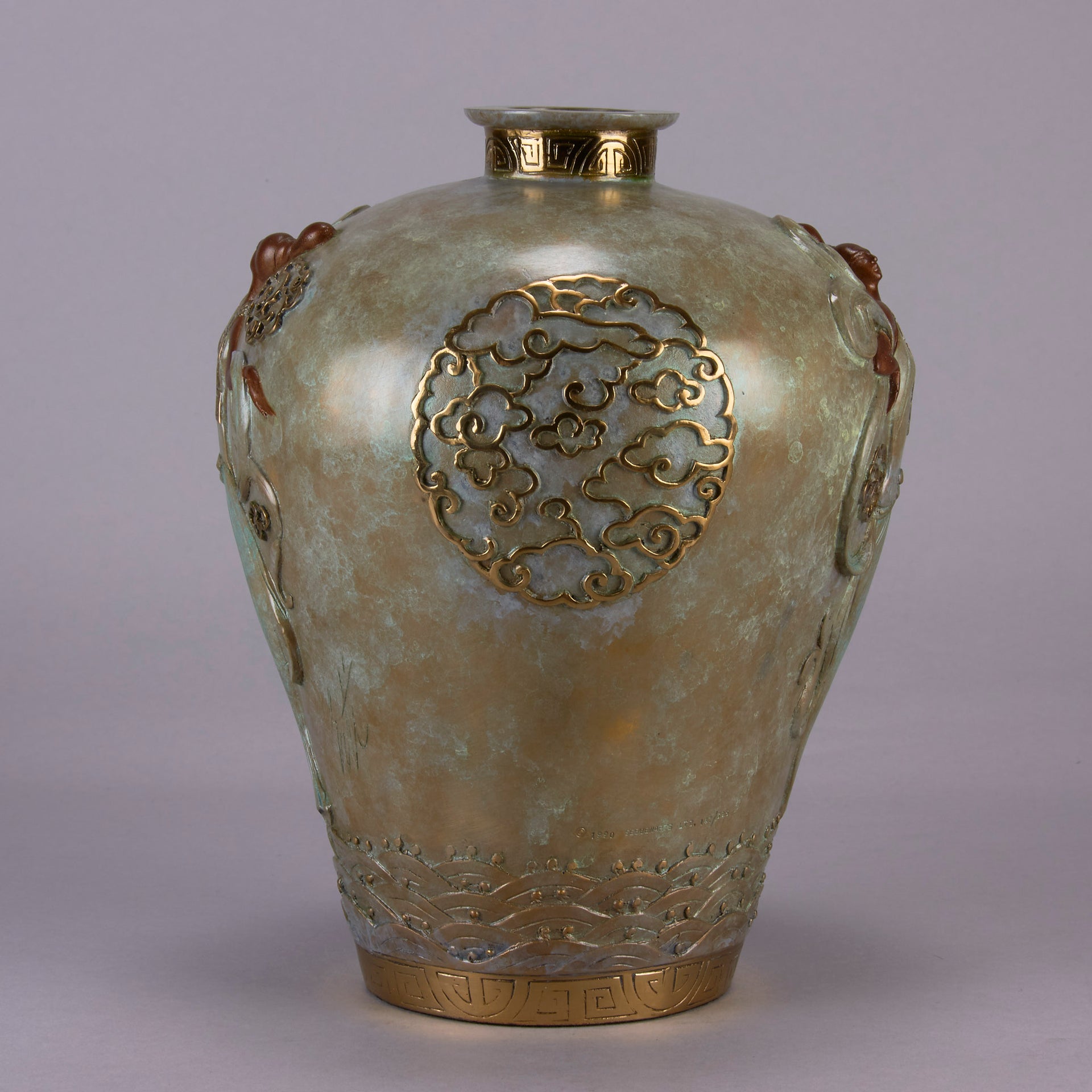 Erte Vase - Oriental Mystery Bronze Vase - Hickmet Fine Arts