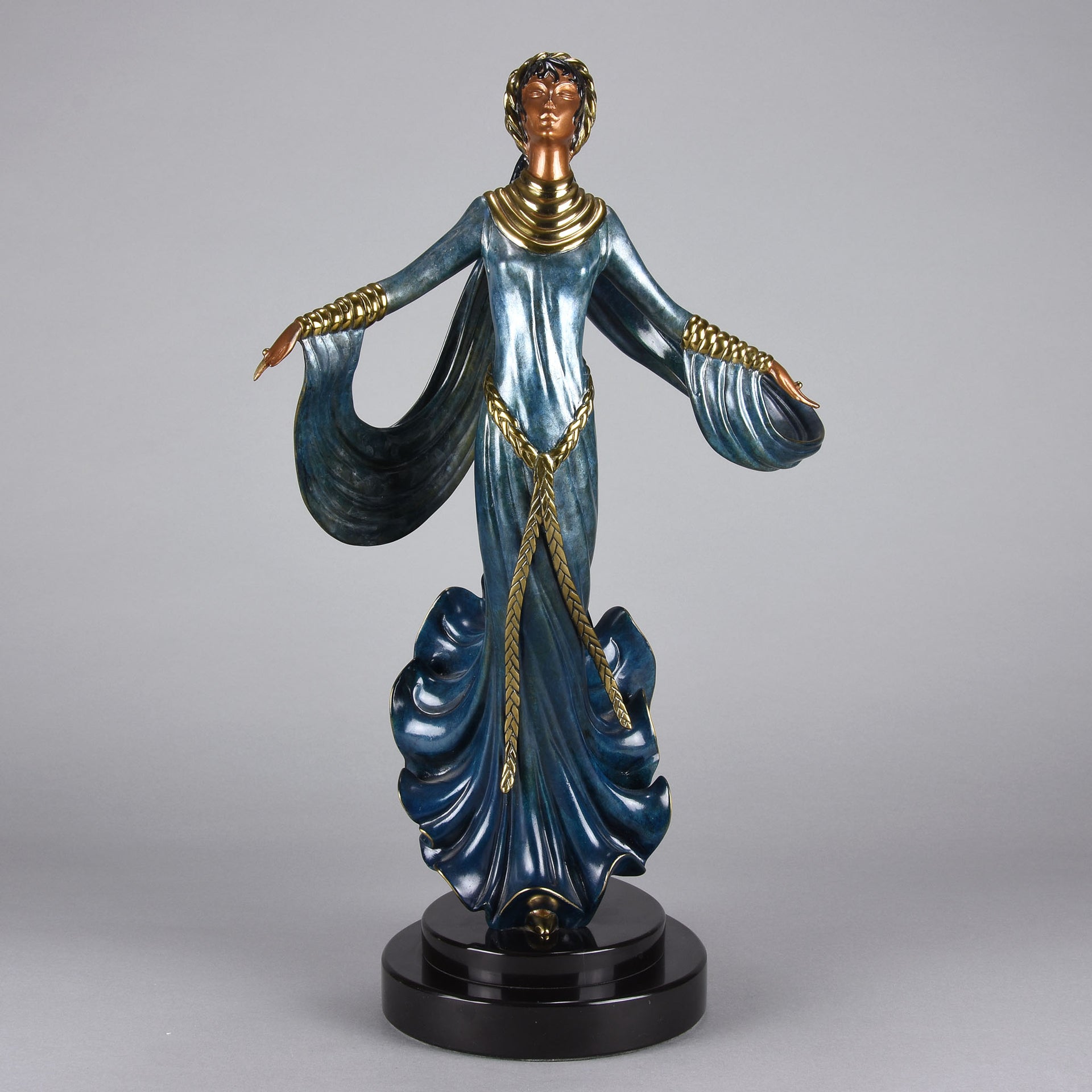Erté Bronze Ecstasy - Art Deco Bronze Sculpture - Romain de Tirtoff Bronze Sculpture Figure - Hickmet Fine Arts