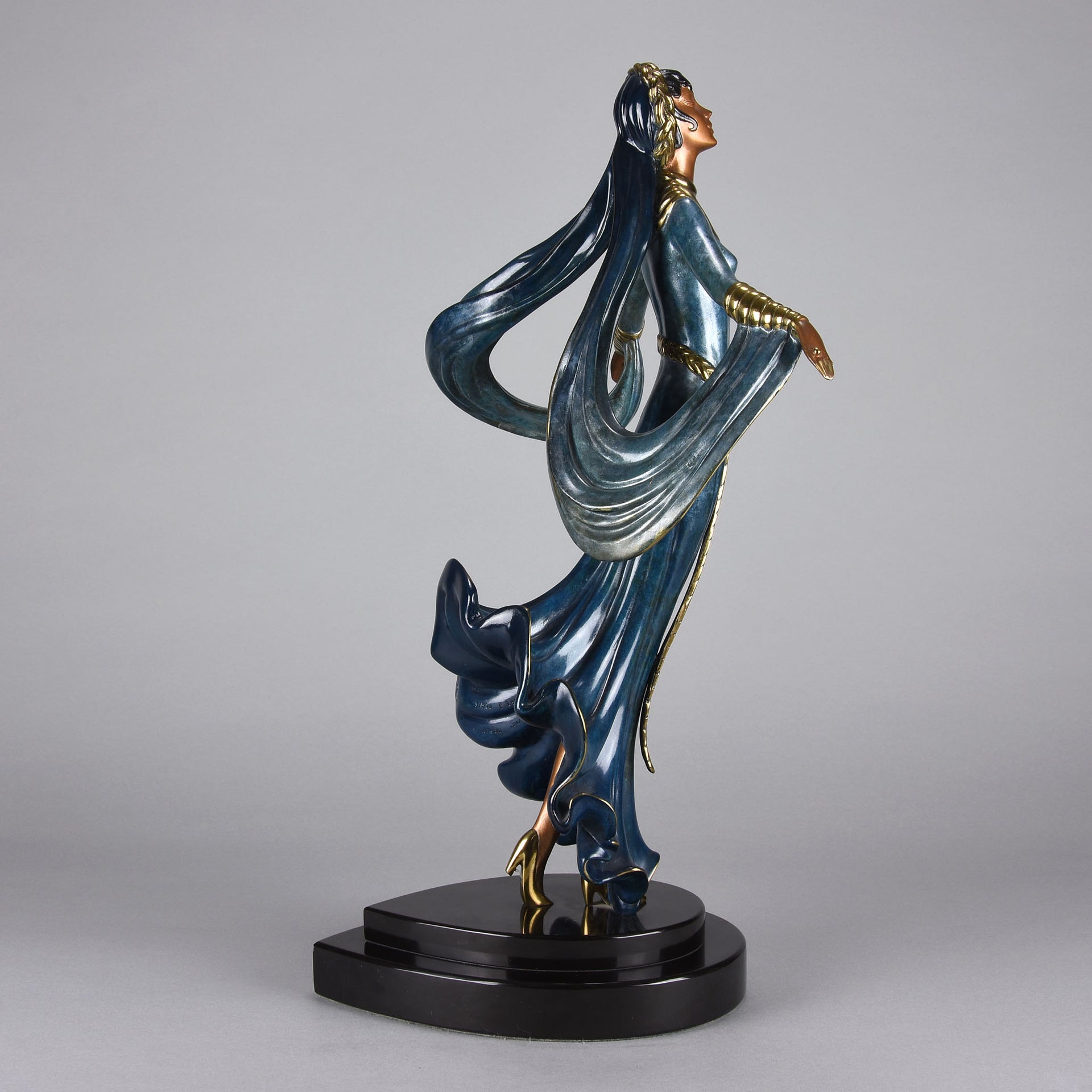 Erté Bronze Ecstasy - Art Deco Bronze Sculpture - Romain de Tirtoff Bronze Sculpture Figure - Hickmet Fine Arts