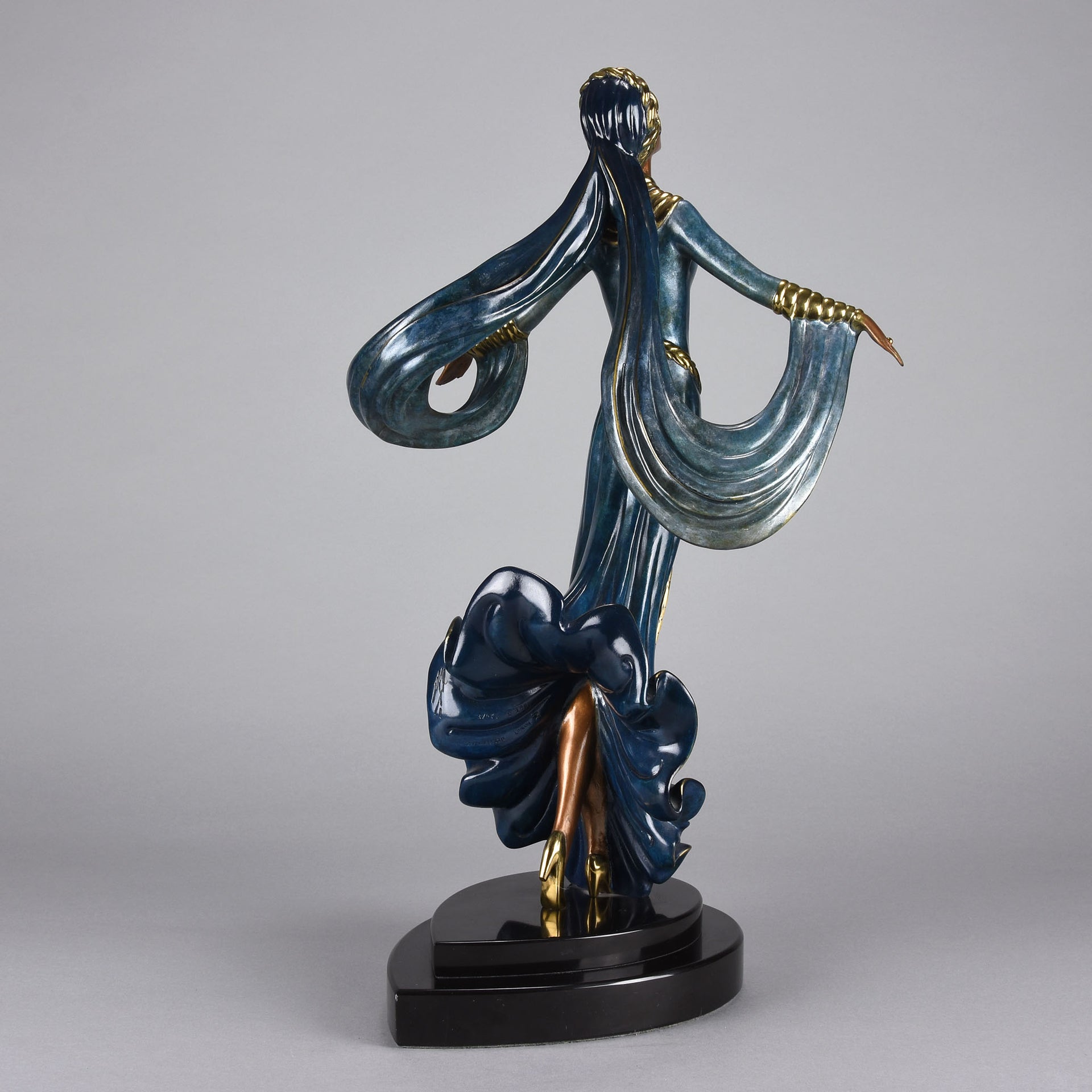 Erté Bronze Ecstasy - Art Deco Bronze Sculpture - Romain de Tirtoff Bronze Sculpture Figure - Hickmet Fine Arts