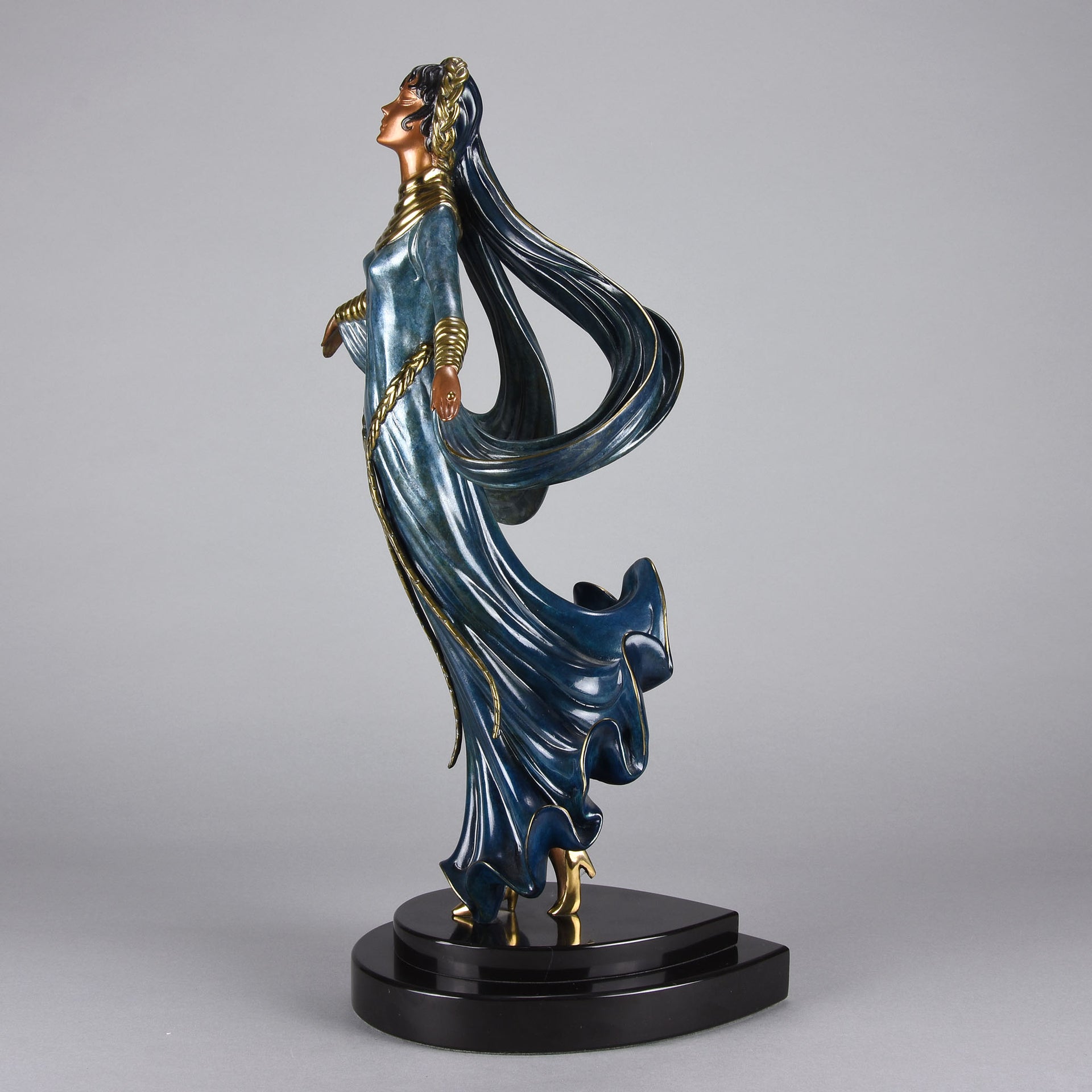 Erté Bronze Ecstasy - Art Deco Bronze Sculpture - Romain de Tirtoff Bronze Sculpture Figure - Hickmet Fine Arts