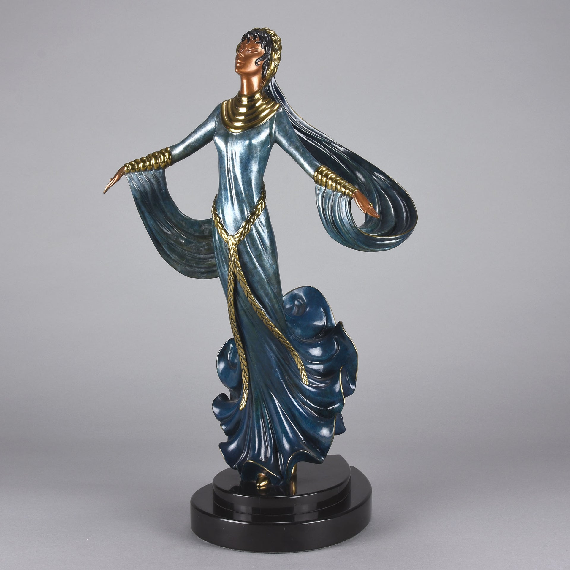 Erté Bronze Ecstasy - Art Deco Bronze Sculpture - Romain de Tirtoff Bronze Sculpture Figure - Hickmet Fine Arts