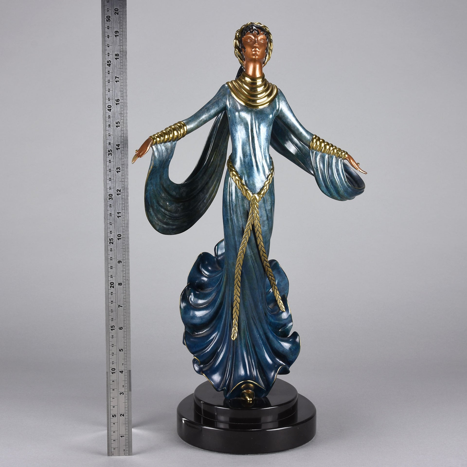 Erté Bronze Ecstasy - Art Deco Bronze Sculpture - Romain de Tirtoff Bronze Sculpture Figure - Hickmet Fine Arts