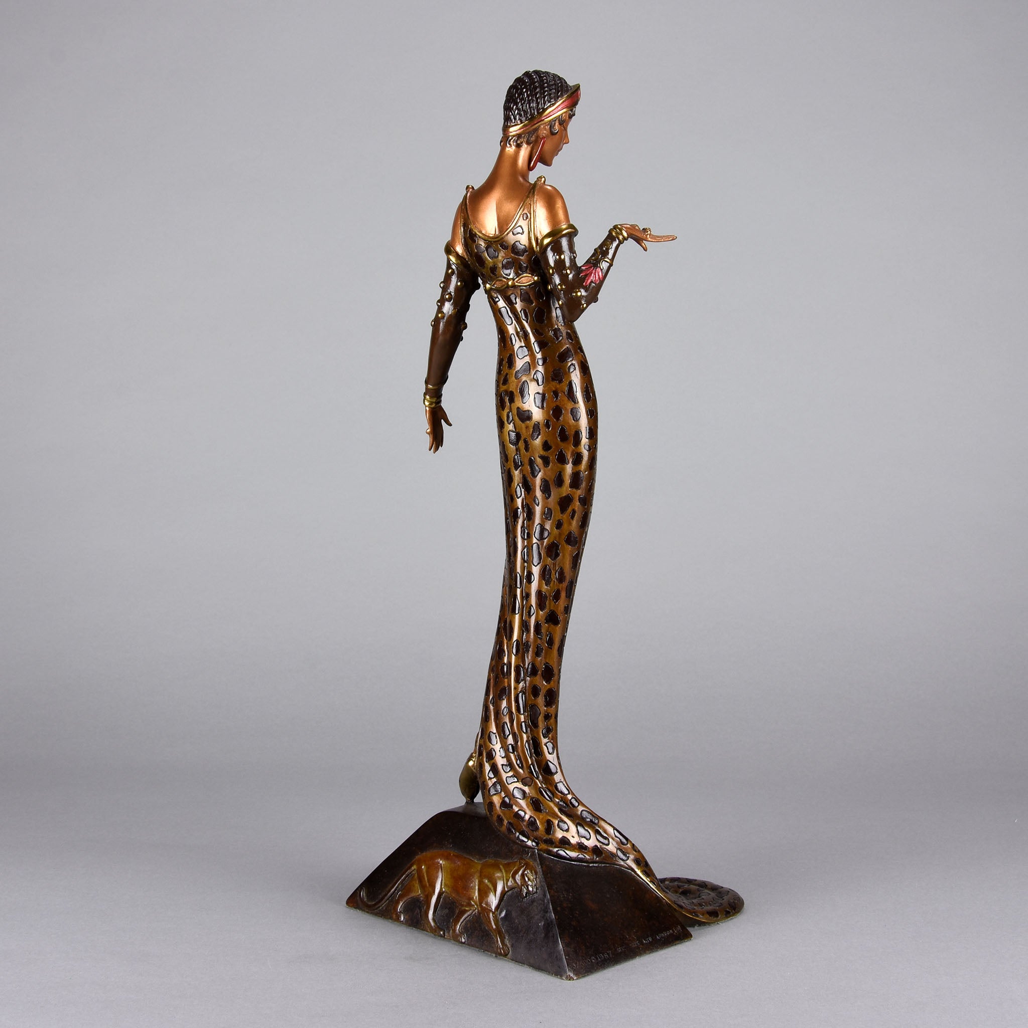 Erté Bronze Sculpture Julietta - Art Deco Bronze Lady - Hickmet