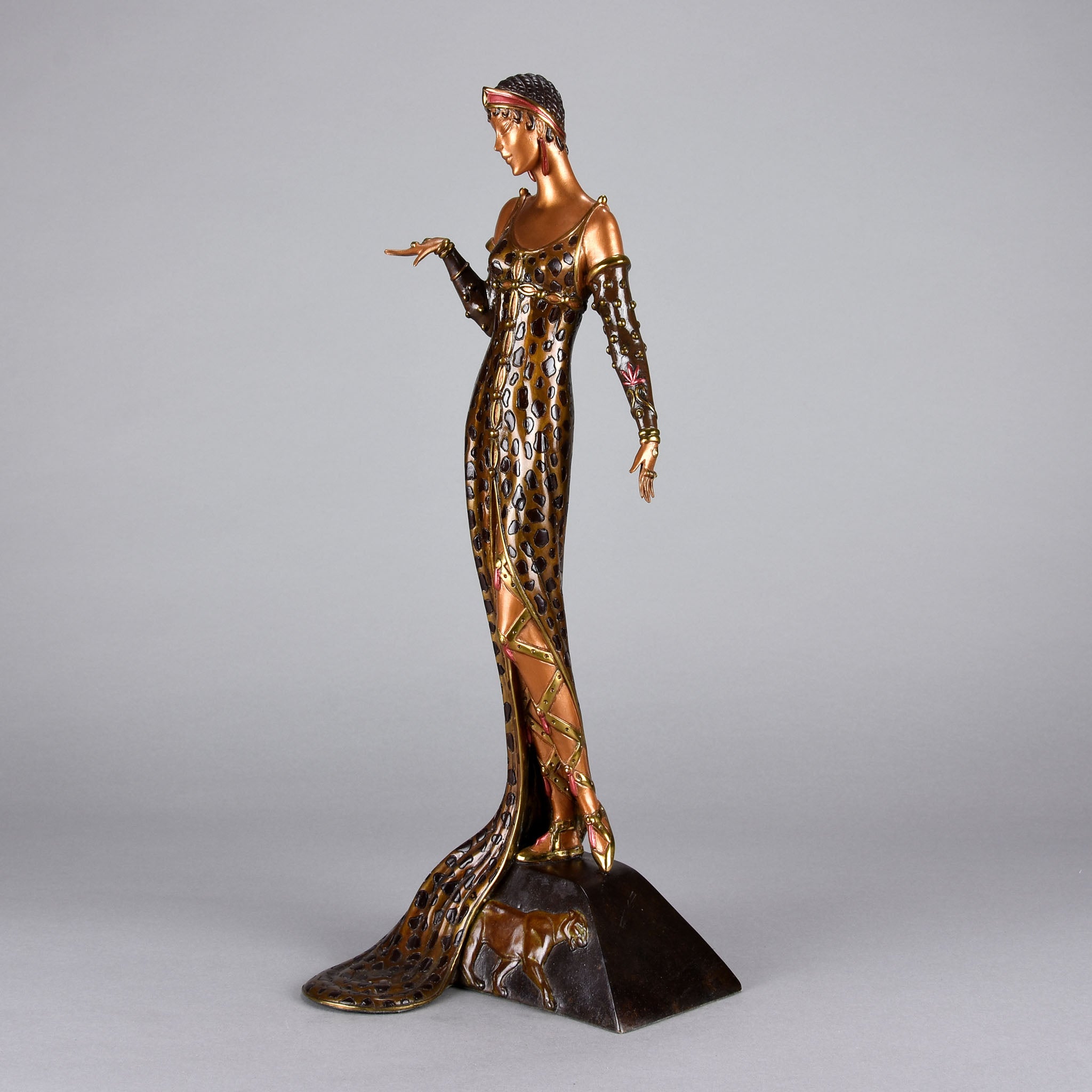 Erté Bronze Sculpture Julietta - Art Deco Bronze Lady - Hickmet