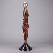 Erte Bronze Sculpture The Globe - Romain de Tirtoff Bronze Figure - Hickmet Fine Arts