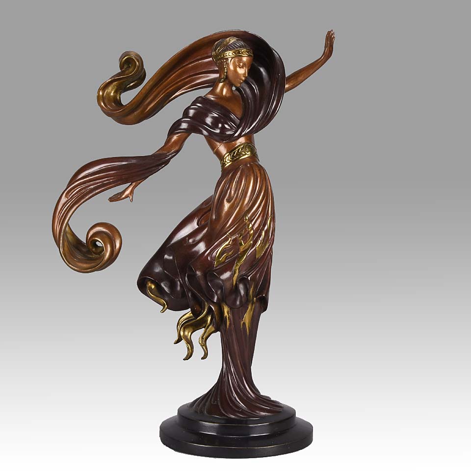 Erté “Flames of Love” Limited Edition Art Deco Bronze