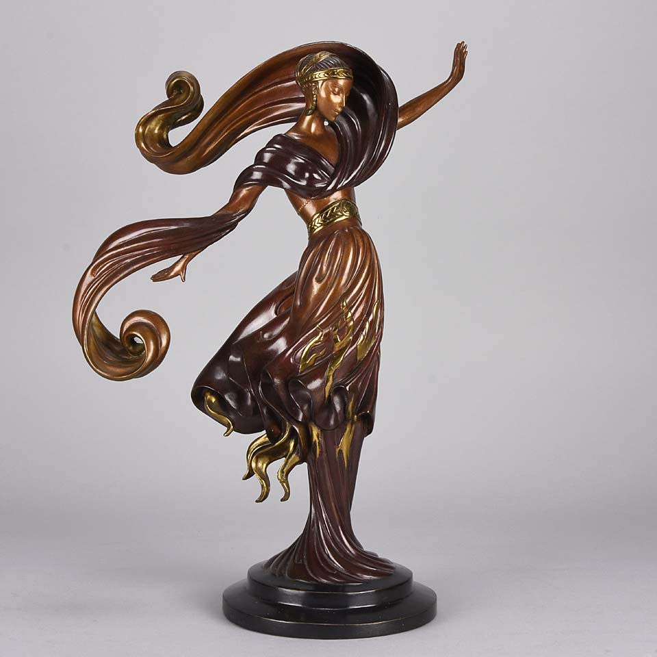 Erté “Flames of Love” Limited Edition Art Deco Bronze