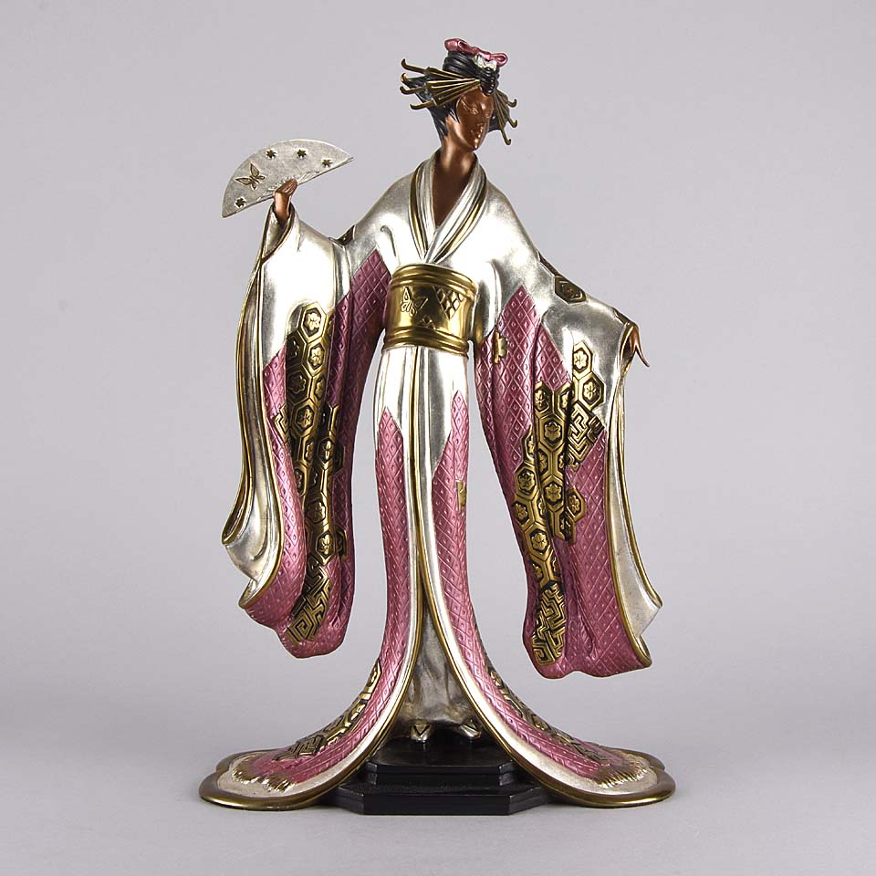 Erté Bronze Sculpture “Madame Butterfly” Limited Edition Art Deco Bronze