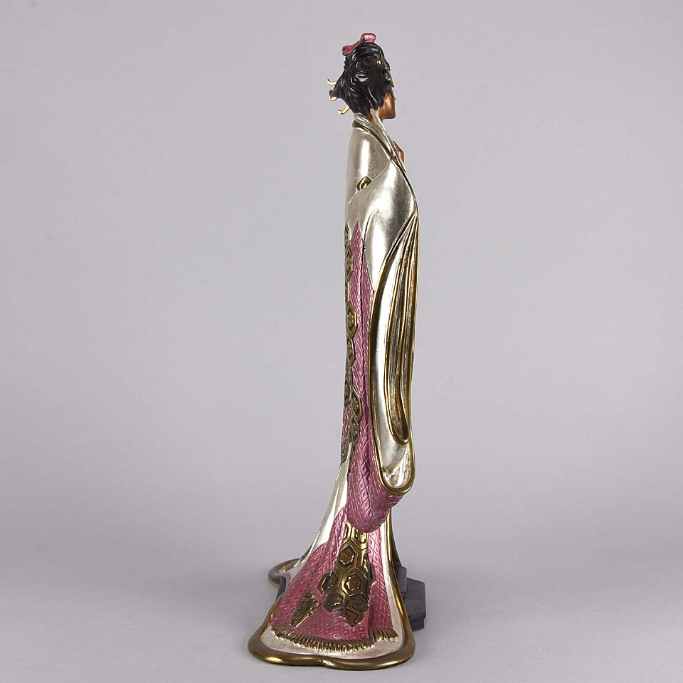 Erté Bronze Sculpture “Madame Butterfly” Limited Edition Art Deco Bronze
