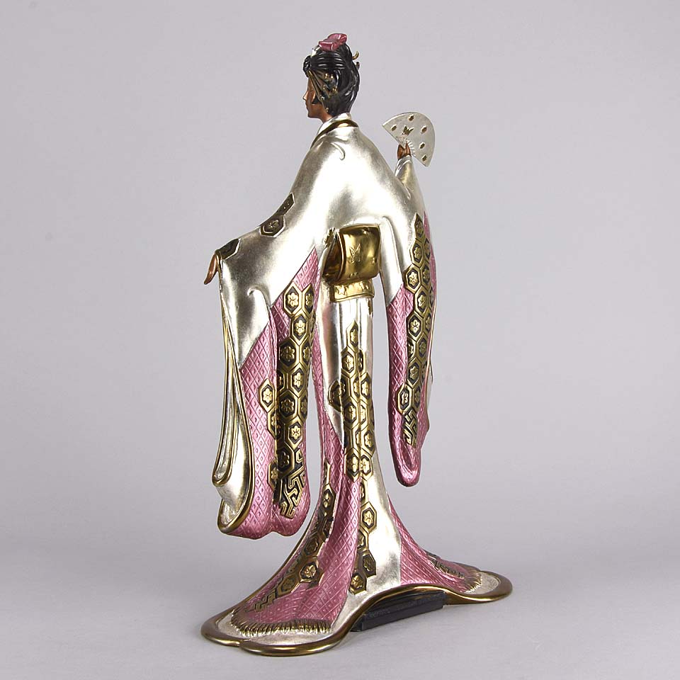 Erté Bronze Sculpture “Madame Butterfly” Limited Edition Art Deco Bronze