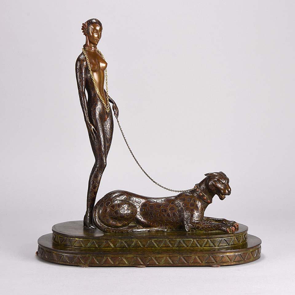 Erte Panther Limited Edition Art Deco Bronze