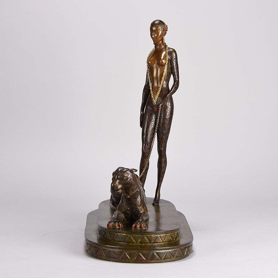 Erte Panther Limited Edition Art Deco Bronze