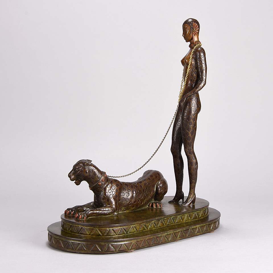 Erte Panther Limited Edition Art Deco Bronze